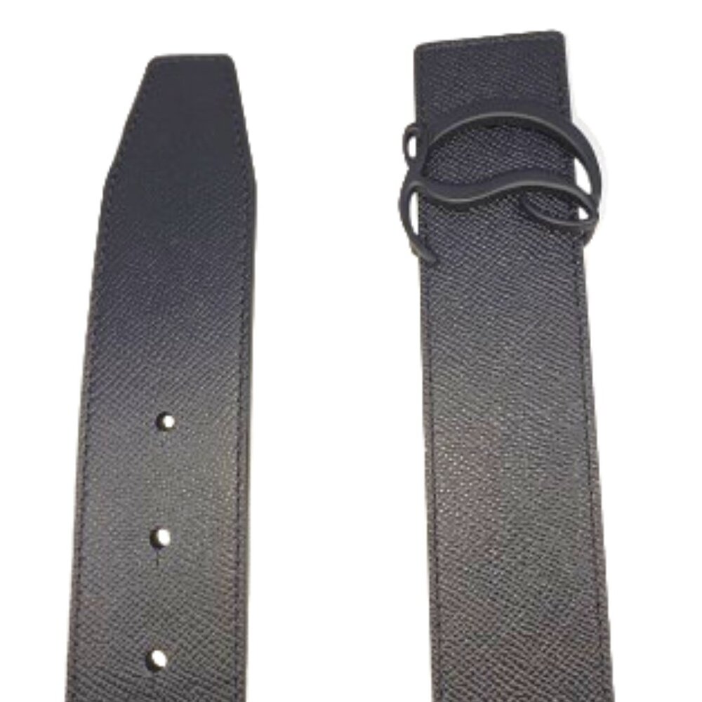 Christian Louboutin Men's Mooncrest-Buckle  Leather Belt - Size 80/32 New - Picture 3 of 5